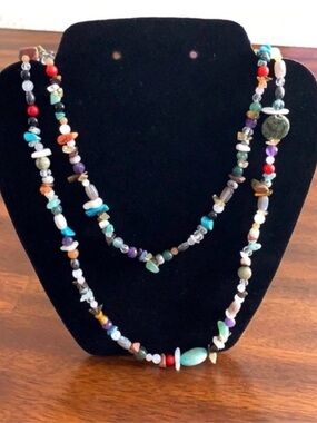 Multi-Color Beaded Women's Necklace - Versatile Layered Style